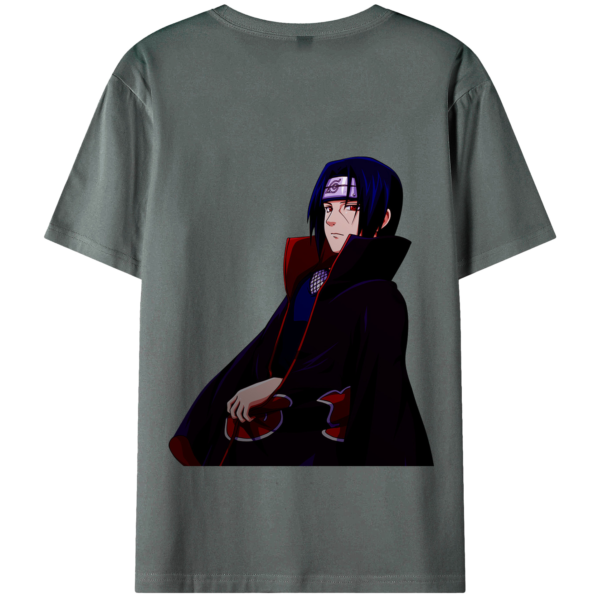 （画像用） NARUTO -ナルト- うちは イタチ Uchiha Itachi 綿100％半袖Tシャツ（背面プリント）